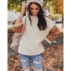 Blu Pepper Color Block Textured Sweater Size XXL